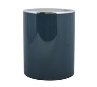 MSV - Papelera de pedal Kamaka con tapa basculante - Capacidad 6L - Ideal para baños - Dimensiones Ø18,5 x 26 cm - Color petróleo