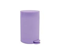 MSV - Papelera Osaki para cosméticos - 3 litros - Tapa - Con pedal para inodoros y baños - Compacta - Espacio reducido - Contenedor interior extraíble - Lavanda mate