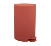 MSV - Papelera Osaki para cosméticos - 3 litros - Tapa - Con pedal para inodoros y baños - Compacta - Espacio reducido - Contenedor interior extraíble - Terracota