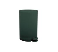 MSV - Papelera Osaki para cosméticos - 3 litros - Tapa - Con pedal para inodoros y baños - Compacta - Espacio reducido - Contenedor interior extraíble - Verde oscuro