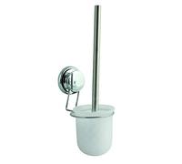 MSV Porta Cepillo WC con Mega VENTOUSAS Chromo, Cromado