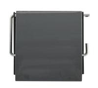 MSV - Portarrollos de Papel higiénico de Pared - PS y Acero Cromado - para Guardar Accesorios de Ducha y baño - Gris Oscuro - Ideal para Productos de Cuidado Personal