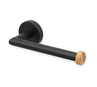 MSV Portarrollos y Toallas de Bambú Negro Mate IANA para Baño