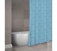 MSV Sahara Cortina de Baño, Poliéster, Azul, 22x50x6 cm