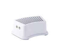 MSV - Taburete de Polipropileno - Estructura Robusta - Antideslizante - Ligero y práctico - Uso Interior y Exterior - Blanco - Accesorio de baño