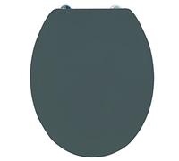 MSV Tapa Inodoro Thermo Hard Gris Antracita - Bisagras Acero Inoxidable