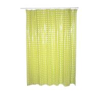 MSV, Tenda da doccia, PVC, Rivestimento antibatterico, 100% vinile, Anelli inclusi, Rivestimento antibatterico e idrorepellente, lavabile a 40°, Made in Europe, Verde, 180 x 200 cm
