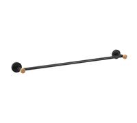 MSV Toallero de Pared Acero y bambú IANA Negro Mate