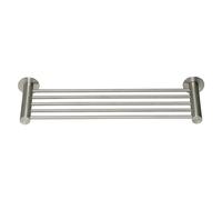 MSV Toallero Estante de Pared en Acero Inoxidable Cepillado SIWA