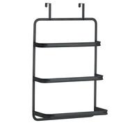 MSV - Toallero para Pared o Puerta de Ducha - Soporte metálico Funcional Lacado en Negro - Secado rápido de Toallas con óptima circulación del Aire - Instalación sin taladros