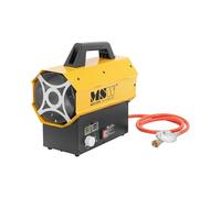 MSW Cañón de Aire Caliente a Gas 20 kW para hasta 160 m² con Pantalla LED Calentador de gas Calentador para taller Ventilador calefactor industrial Calentador para obra