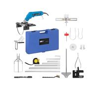 MSW Cortadora de porexpán de 200 W y 500 °C para hasta 250 mm, con accesorio para enchufes y cuchillas adicionales Cortador de porexpán Cuchillo térmico para poliestireno Cuchillo térmico