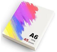msymsyu Acuarela A6 Bloque de acuarela 300 g, 45 hojas, papel acuarela 15x10,5 cm, papel acuarela de algodón blanco para pintura, práctica de caligrafía, bricolaje para entusiastas del dibujo