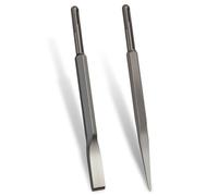 msymsyu SDS-PLUS - Cincel de canal (2 unidades, 14 x 230 mm, punta plana, material de acero superduro, SDS, para trabajos de cincelado, hormigón, paredes de ladrillo y superficies similares)