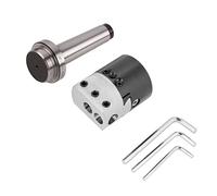 MT3 M12 - Adaptador de mandril de fresado de mandril cónico | Cabezal de mandrinado de torno de 2 pulgadas para máquinas perforadoras CNC/plantilla | Acero de alto carbono con precisión de 0.01 mm