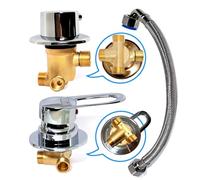 MtalNumbeor Válvula Desviadora de Ducha Latón G1/2 Cromado (Thread 3 Way)