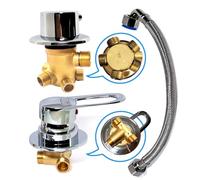 MtalNumbeor Válvula Desviadora de Ducha Latón G1/2 Cromado (Thread 5Way)