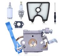 Mtanlo Kit de Carburador para Soplador de Hojas Husqvarna 125B, 125BX y 125BVX Incluye Filtro de Aire, Bujía, Filtro de Combustible y Destornillador Repuesto para 590 46 01-02