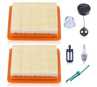 Mtanlo Kit de Filtro de Aire para STIHL FS120 FS200 FS250 FS300 FS350 FS400 FS450 Desbrozadoras, Incluye Filtro de Aire Bujía y Cebador de Repuesto Reemplazar por 4134 141 0300