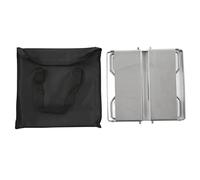 Mtlavishness Mini Parrilla de Barbacoa Parrilla de Camping Plegable con Pantalla de Viento Parrilla de carbón portátil de Acero Inoxidable con 5 Alturas Ajustables y Mango para