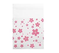 Mtlavishness Paquete de 100 piezas de bolsas de plástico para bodas con patrón de flores (oriental 7 x 7 cm) Bolsas de plástico Bolsas para talleres en el hogar o uso rutinario en (Sakura 7 * 7CM)