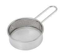 Mtlavishness Tamiz de harina colador 304 acero inoxidable ligero fácil limpieza mango ergonómico tamiz redondo de malla para hornear colador de harina tamiz de harina colador de