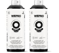 MTN WEPRO Solvent Mate RAL 9005 Negro Cosmos, Spray 400ml (Paquete de 2)