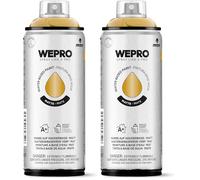 MTN WEPRO Water Based Mate WM-102 Oro Mate, Spray 400ml (Paquete de 2)