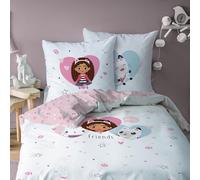 MTOnlinehandel Gabby - Juego de ropa de cama infantil (135 x 200 cm, 80 x 80 cm, 2 piezas), diseño de gatos