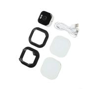 MuchLuckystar Cámara de seguridad para interiores WiFi de 3 MP 2K a todo color para visión nocturna, almacenamiento en la nube para tarjeta SD compatible con el protector del hogar, color blanco, 5,4