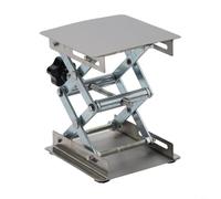 MuchLuckystar Mesa elevadora manual de tijera de acero inoxidable para grabado, herramienta de banco de trabajo de laboratorio, 100 x 100 mm