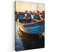 MuchoWow© Cuadros Decoracion Salon Modernos 20x30 cm Lienzos de Fotos Pared Wall Art Lienzo Decoração Cuadro de salones Marinas - Marineros - Barca - Agua - Puerto - Madera - Marinera