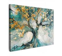 MuchoWow© Cuadros Decoracion Salon Modernos 70x50 cm para Dormitorios Cuadro Decorativos de Salon Lienzos Decorativo Pared Decoracion Dormitorio Matrimonio Abstract - Oro - Árbol de la vida