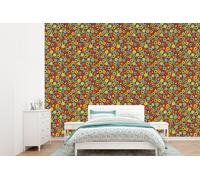 MuchoWow®: Papel pintado para salón o dormitorio, vinílico, diseño "Años 70 - Retro - Burbujas", dimensiones 305x220 cm