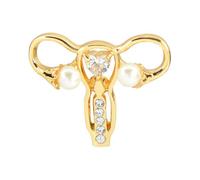 MUCKLILY Broche creativo en aleación dorada con forma de útero, accesorio para ropa, ideal para mujeres y niñas en eventos formales y casuales