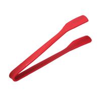 MUCKLILY Pinzas Multiusos para Alimentos, Abrazadera para Servir Alimentos, Mango Largo, Acero Inoxidable y Silicona, Antideslizantes, Rojas, para Cocina y Actividades al Aire Libre