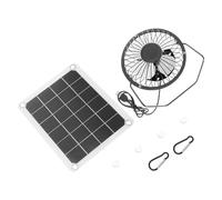 MUCKLILY Ventilador Solar para Decoración Verano Sistema de Ventilación, Ventilador de Gallinero Panel Solar de Silicio Monocristalino y Carga USB