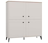 MUEBLE 4D Cabinet Kashmir Beige Roble Castello 4 Puertas 8 Estantes para Salón