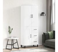 Mueble alto blanco de vidaXL, 69,5 x 34 x 180 cm, fabricado en material de madera