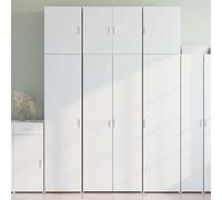 Mueble alto blanco vidaXL, 80 x 42,5 x 249 cm, fabricado en material de madera
