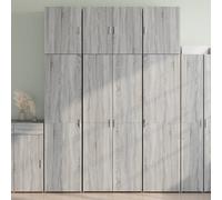 Mueble alto gris Sonoma de vidaXL, 80x42,5x249 cm, fabricado en material de madera