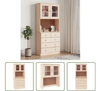 Mueble alto Living Store, modelo ALTA, 77x35x165 cm, fabricado en madera maciza de pino