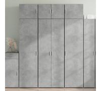 Mueble alto vidaXL, color gris cemento, 70x42,5x185 cm, fabricado en material de madera