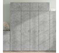 Mueble alto vidaXL, color gris hormigón, 80 x 42,5 x 185 cm, material: tablero de partículas