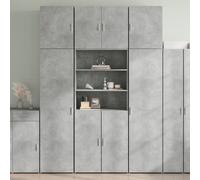 Mueble alto vidaXL, color gris hormigón, 80 x 42,5 x 249 cm, material: tablero de partículas