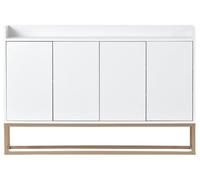 Mueble aparador - Alacena - Armario de almacenamiento - Buffet - Armario - Diseño moderno de 4 puertas, fácil de usar