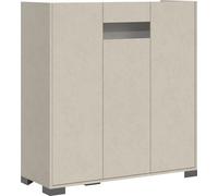 Mueble aparador alto con 3 puertas, dimensiones 100 x 35 x 110 cm, acabado en color "Cachemira"