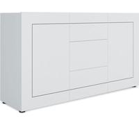 Mueble aparador con 2 puertas y 3 cajones, de 150 x 40 x 83,5 cm, modelo Elios, color blanco brillante