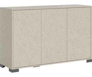 Mueble aparador con 3 puertas, dimensiones 130 x 40 x 83 cm, modelo Lumina en color Cachemira