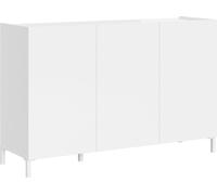 Mueble aparador con 3 puertas, dimensiones 130 x 40 x 84 cm, color blanco brillante Solaria